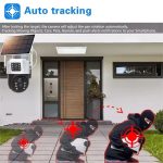 Set 2 x Cameră de Supraveghere WiFi cu Panou Solar 6MP, Rotire 355°, Full Color Night Vision, IP66, - imagine 5