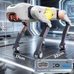 Robot Câine Inteligent Interactiv – Gri-Argintiu, 1200mAh, Telecomandă și APP - imagine 9