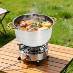 Set Vase de Gătit Inox Auriu – 10 Piese, 5 Oale cu Capace, Antiaderent, Compatibil Inducție și Toate Plitele, 16–24 cm - imagine 4