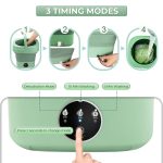 Mașină de Spălat Portabilă și Pliabilă 6L, din ABS, Compactă pentru Haine, Lenjerie și Articole pentru Bebeluși, Verde - imagine 3