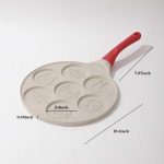 Tigaie pentru clatite, 7 modele de animalute, otel si ceramica, diametru tigaie 26 cm, diametru forma 7.5 cm