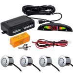 Senzori de Parcare cu Display LED SW888, Sistem Asistență Marșarier, 4 Senzori Ultrasonici, Avertizare Sonoră și Vizuală, Negru - imagine 7