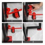Set 5 piese transportat si ridicat mobila, cu role pentru ridicat si mutat obiecte grele, maxim 200 kg - Rosu - imagine 6