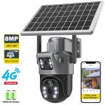 Set 2 x Cameră de Supraveghere 4G cu Panou Solar, Slot SIM, Lentile Duble, 4K HD 8MP, Senzor de Mișcare, - imagine 6