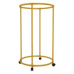 Suport Rotund pentru Haine din Oțel Inox Auriu – 120 cm, 30 kg, cu Roți