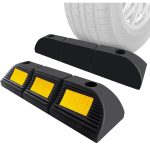 Set 2 Opritoare pentru Parcare Auto, Cauciuc Negru, Benzi Reflectorizante, 48 x 12 x 8,5 cm - imagine 8