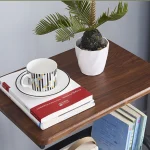 Măsuță Portabilă pentru Cafea cu Roți, 2 Polițe și Blat de Lucru, Oțel Carbon, Negru, 79 × 43 × 30 cm - imagine 9