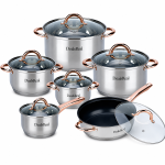 Set oale si tigai , Inductie, Inox / Golden rose 2.1l , 2.9l ,3.9l ,6.6l ,2.1l , 3.4l ,