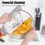 Set 5 Lavete de Curățare Multifuncționale 20x20 cm, Reutilizabile, pentru Bucătărie, Umed și Uscat, Plasă din Fir Metalic - imagine 5