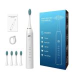 Periuta de dinti Electrica , 5 Programe, Functie de memorare, Smart Timer, USB-C, IPX7, 4 Capete, Alb