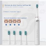 Periuta de dinti Electrica , 5 Programe, Functie de memorare, Smart Timer, USB-C, IPX7, 4 Capete, Alb - imagine 4