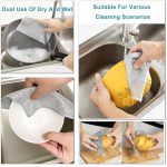 Set 5 Lavete de Curățare Multifuncționale 20x20 cm, Reutilizabile, pentru Bucătărie, Umed și Uscat, Plasă din Fir Metalic - imagine 2