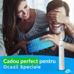 Periuta de dinti Electrica , 5 Programe, Functie de memorare, Smart Timer, USB-C, IPX7, 4 Capete, Alb - imagine 6