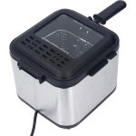 Friteuză Tradițională cu Ulei, 2,5 L, 1000 W, Termostat Reglabil, Indicator Luminos – Gri - imagine 3