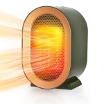Aerotermă Electrică Portabilă 1200W cu Element de Încălzire PTC Ceramic, Verde
