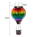 Lampa solara, forma de balon cu aer cald, colorata, 15x50cm, decorativa pentru gradina, rezistenta la apa - imagine 5