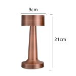 Veioză Portabilă LED 21 cm, Dimabilă, Reîncărcabilă, Fără Fir, Bronz - imagine 4