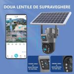 Camera Supraveghere WiFi Solara 4K Ultra HD cu Slot SIM, Senzor Miscare, Lentile Duble, Exterior - imagine 6