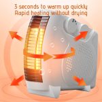 Aeroterma 600w alba cu termostat manual . pentru casa si birou - imagine 6